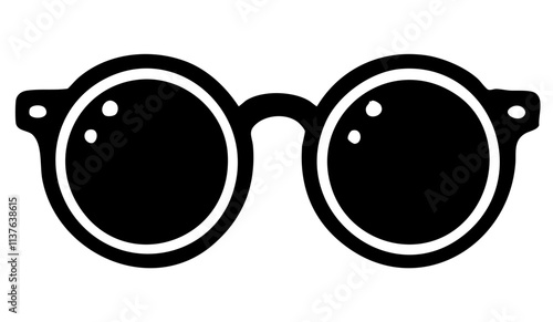 Vector Sunglasses Simple Stylized Illustration Isolated Specs