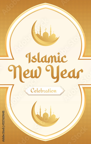 Gradient illustration for Islamic new year celebration