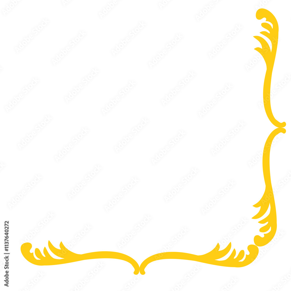 Gold Carved Corner Border Gold Carved Corner Border