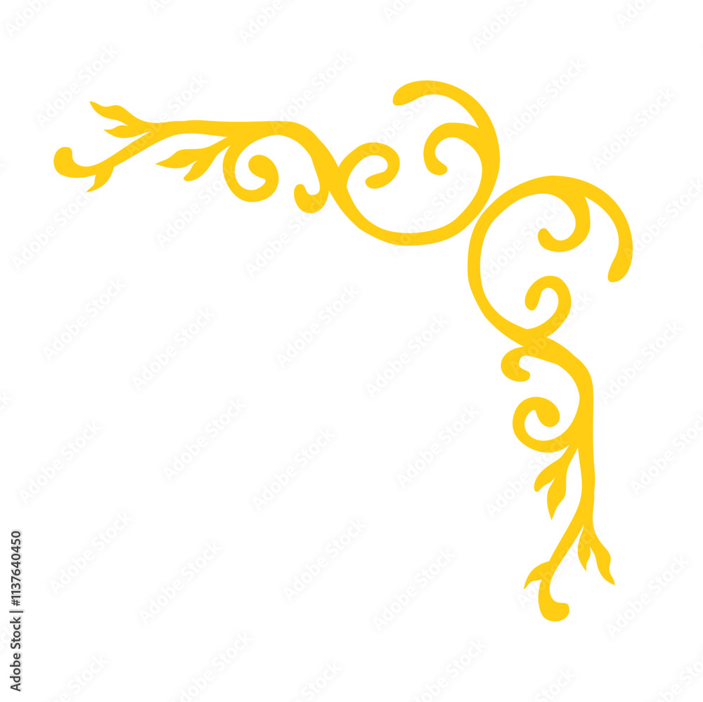 Gold Carved Corner Border Gold Carved Corner Border
