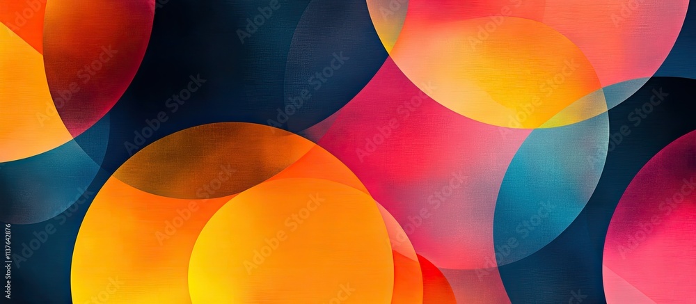 Abstract Colorful Circles Background: Vibrant Hues and Overlapping Shapes Abstract Colorful Circles Background: Vibrant Hues and Overlapping Shapes