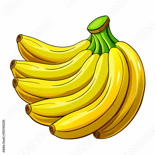 bananas isolated on white