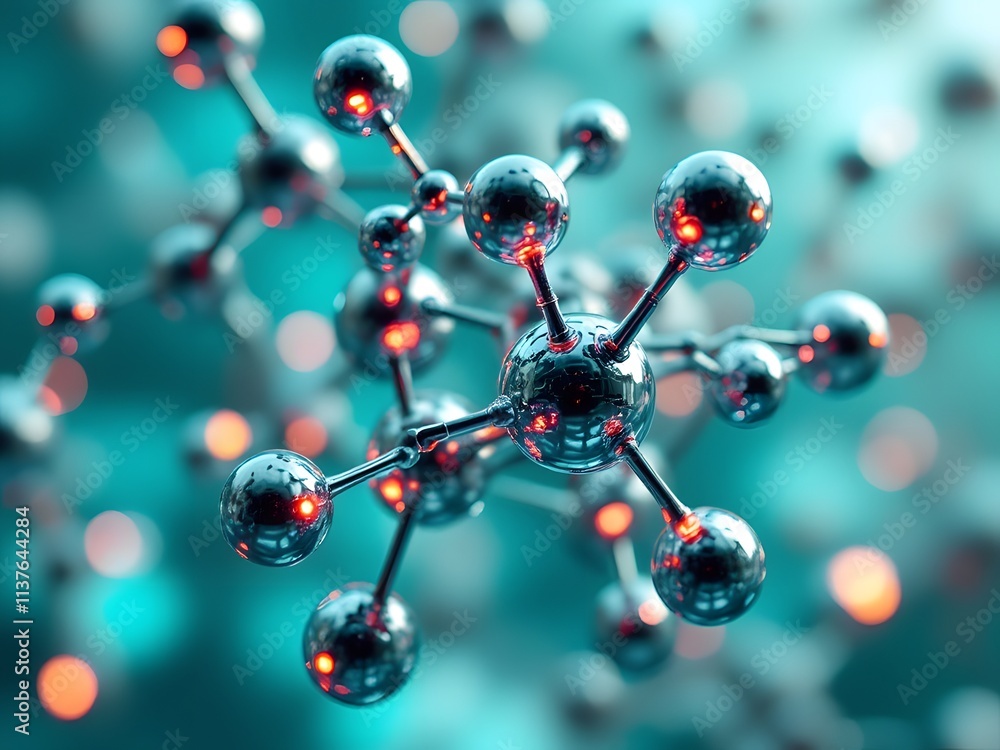 Abstract molecule model. Science, chemistry, and technology concept. Abstract molecule model. Science, chemistry, and technology concept.