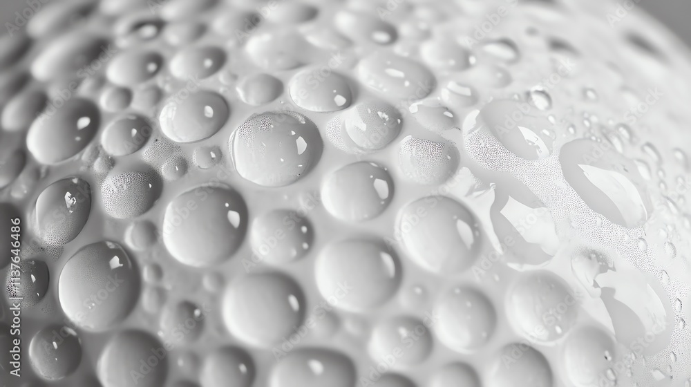 Closeup of water droplets on a white surface. Closeup of water droplets on a white surface.