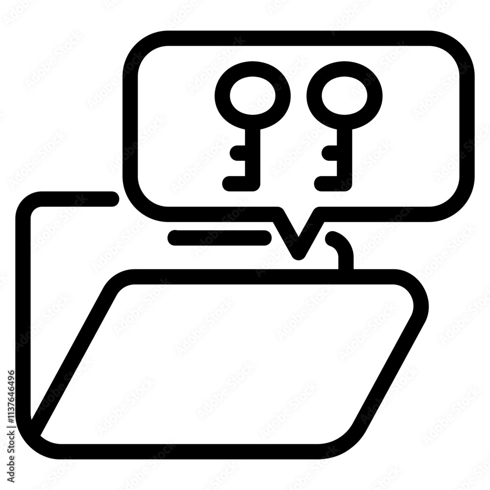 Encryption outline style icon Encryption outline style icon
