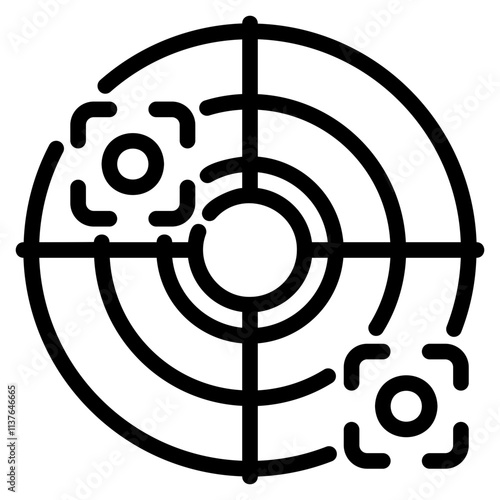 Radar outline style icon
