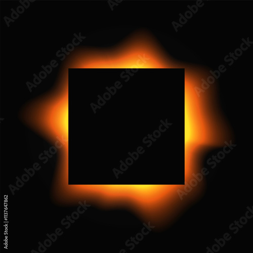 Square illuminate light frame with color gradient