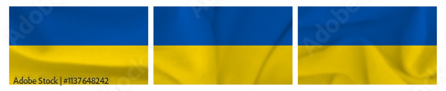 Set of Ukrainian national flags