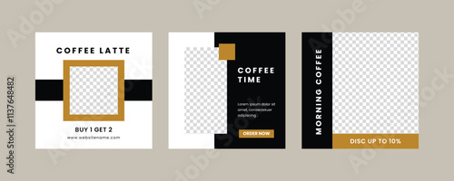 Coffee banner post template 