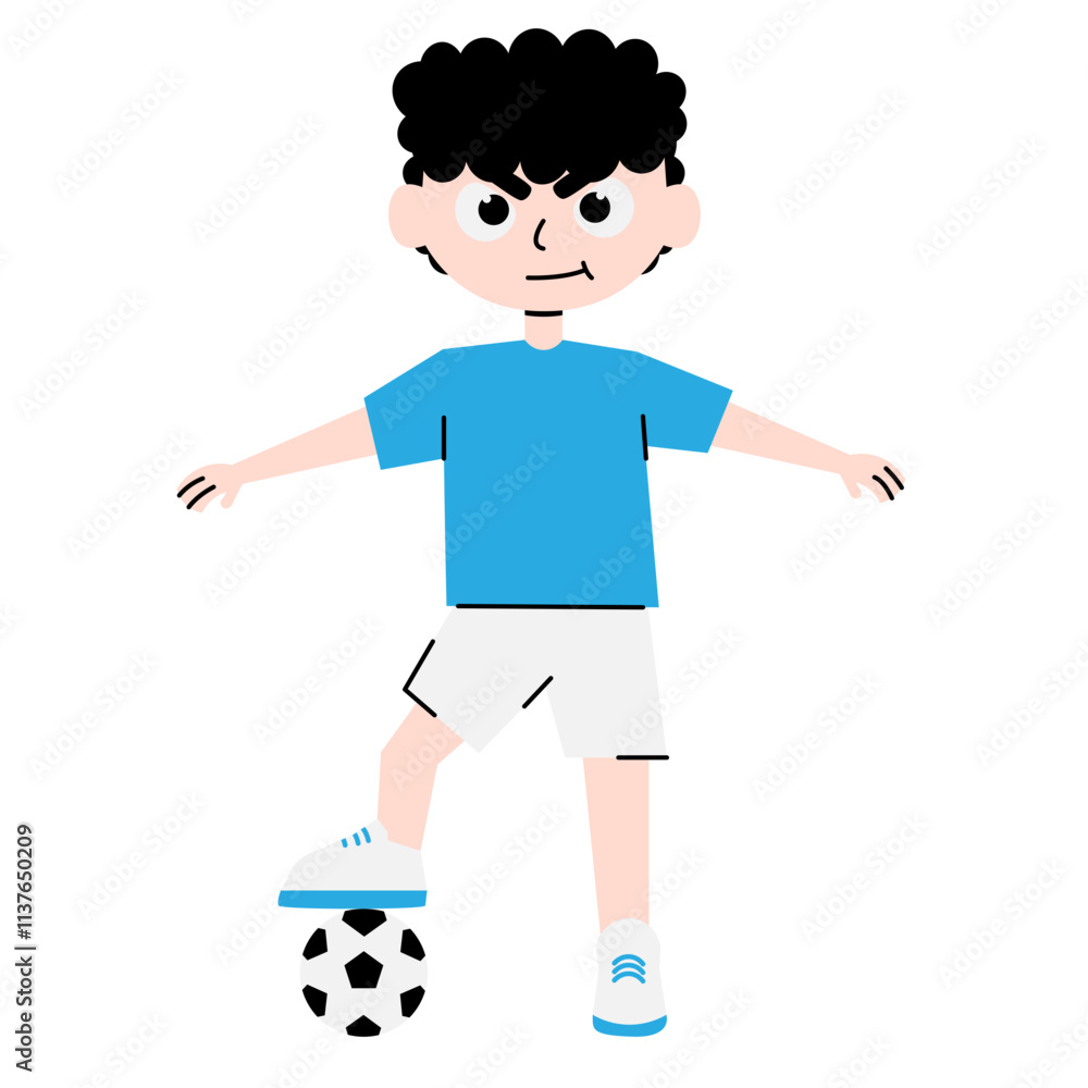 Obraz premium Kid Soccer Character