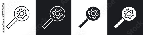 Resource icons collection in black filled and line style.