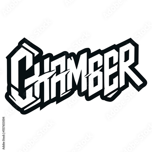 graffiti tag urban chamber street art vector illustration template design