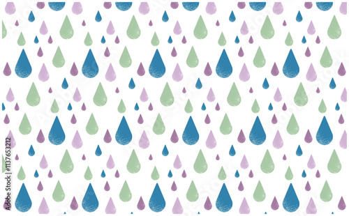 ガーリーな雨のパターン背景1