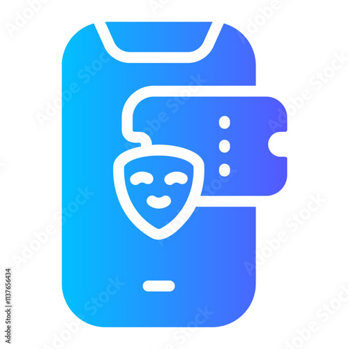 online tickets Gradient icon