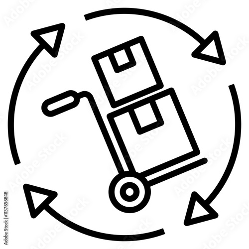 inventory turnover single icon