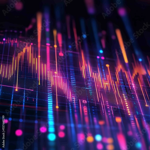 Wallpaper Mural Futuristic financial dashboards and luxury business charts with glowing neon lines, gold accents, and connected nodes for corporate branding.
 Torontodigital.ca