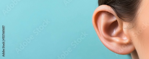 Exploring the human ear anatomy clinical setting medical illustration close-up view education