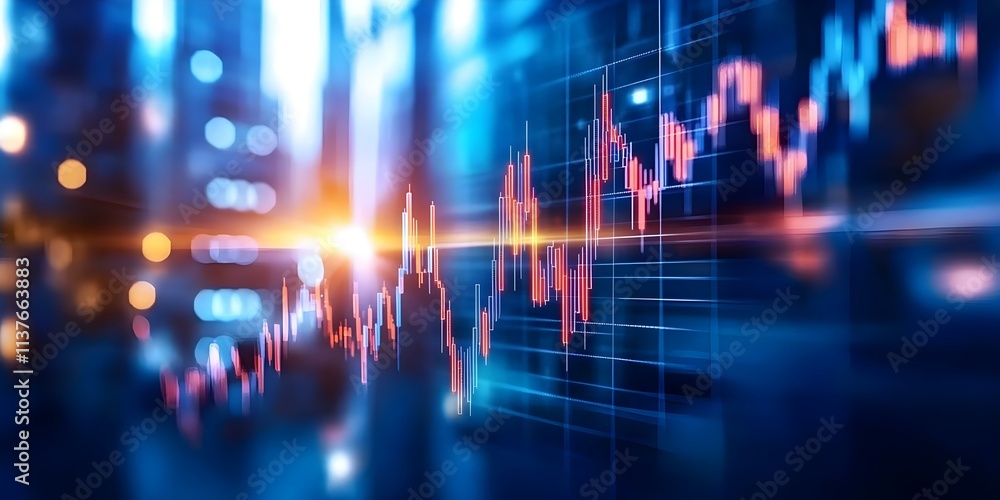 A digital representation of financial market trends, featuring charts with fluctuating lines and colorful data points. Concept Financial Market Trends, Data Visualization, Trend Analysis A digital representation of financial market trends, featuring charts with fluctuating lines and colorful data points. Concept Financial Market Trends, Data Visualization, Trend Analysis