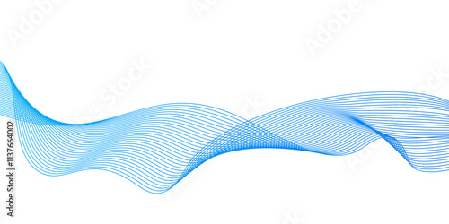 Abstract blue wave background,Blue minimal round lines abstract background,Modern technology background. Vector illustration.Abstract blue wave lines pattern background,