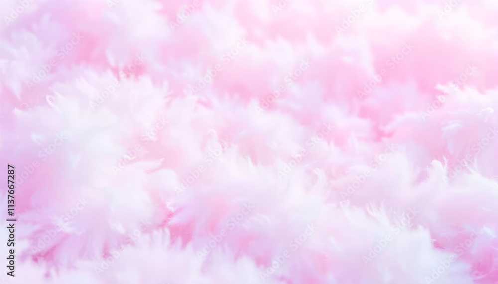 Fototapeta premium Closeup of an abstract rainbow patchwork background where fluffy white textures are illuminated by a soft pastel neon fog the colors blend seamlessly creating a whimsical atmosphere reflective of spri