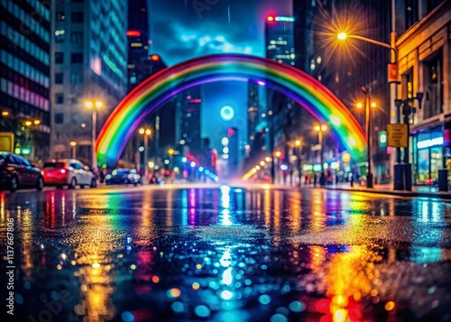 Low Light Rainbow Photography: Night Rainbows, Dark Sky, Mystical Arc, Atmospheric Photos