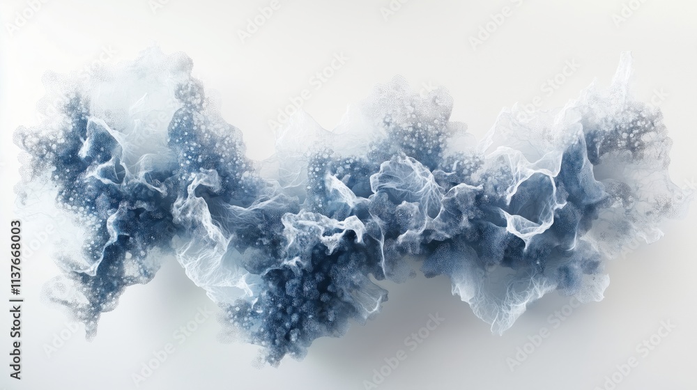 Blaue Rauchlinien in abstrakter Form Blaue Rauchlinien in abstrakter Form