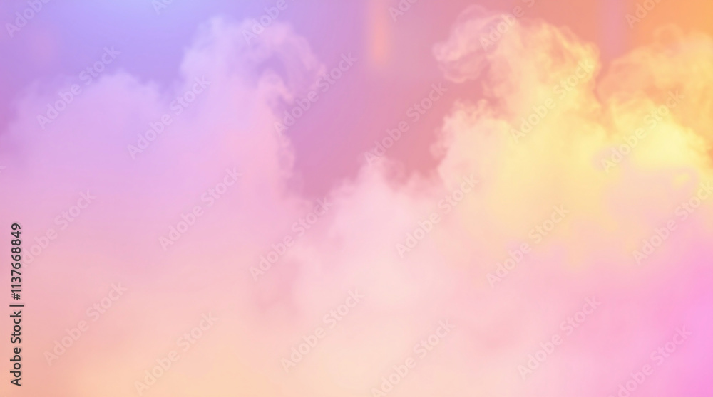 Fototapeta premium A dreamy hazy scene in vivid electric colors with soft light and a glitter shiny background soft atmosphere and smooth gradient transitions.jpg