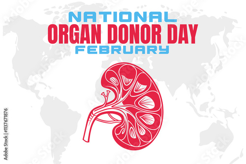 vector illustration for NATIONAL ORGAN DONOR DAY background