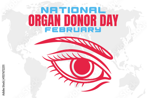 NATIONAL ORGAN DONOR DAY Vector Illustration background