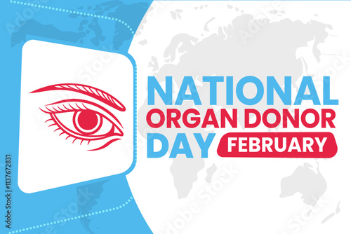 vector illustration for NATIONAL ORGAN DONOR DAY background