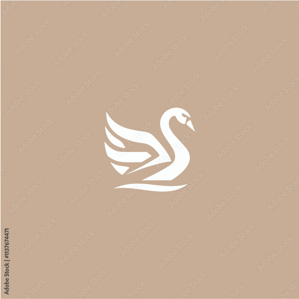 swan logo vector illustration logo template swan logo vector illustration logo template