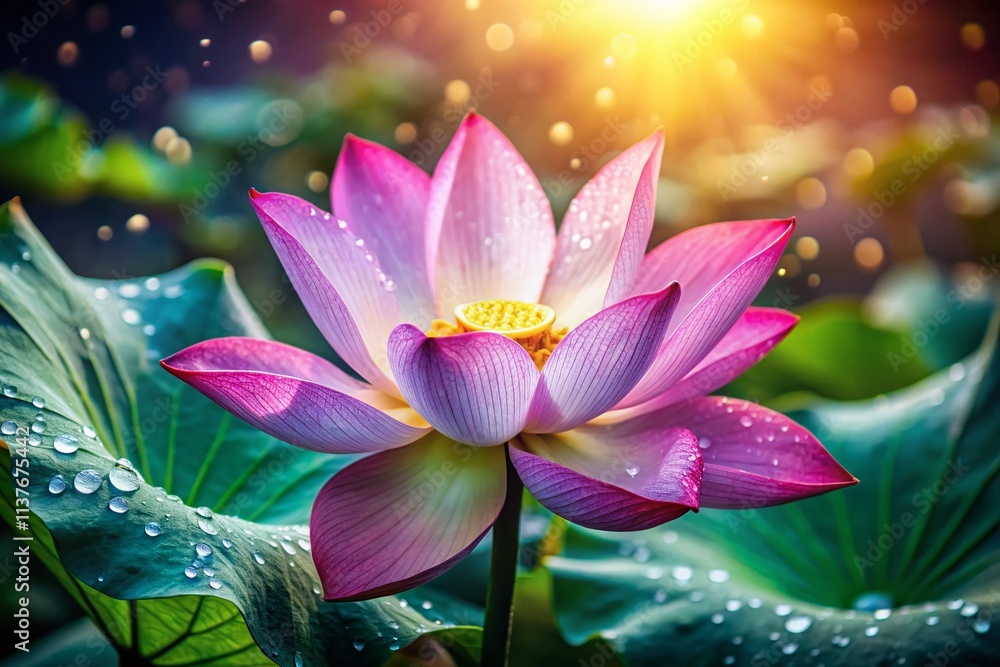 Stunning Close-Up of a Lotus Flower with Dew Drops Capturing Nature's Beauty and Serenity in a Macro Perspective, Ideal for Nature Lovers and Botanical Photography Enthusiasts Stunning Close-Up of a Lotus Flower with Dew Drops Capturing Nature's Beauty and Serenity in a Macro Perspective, Ideal for Nature Lovers and Botanical Photography Enthusiasts