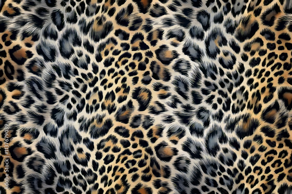 Bold Leopard Print Pattern: Black Grey Animal Print Fabric Texture Background Design Bold Leopard Print Pattern: Black Grey Animal Print Fabric Texture Background Design