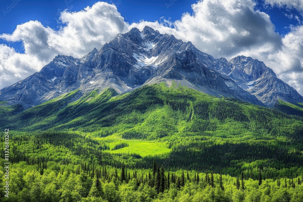 Fototapeta premium Beautiful sunrise in Norway - lofotens. Beautiful simple AI generated image