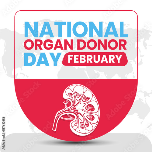 NATIONAL ORGAN DONOR DAY Vector Illustration for post background