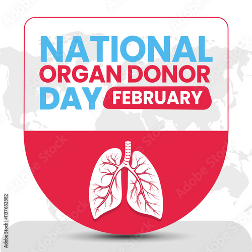 NATIONAL ORGAN DONOR DAY Vector Illustration for post background