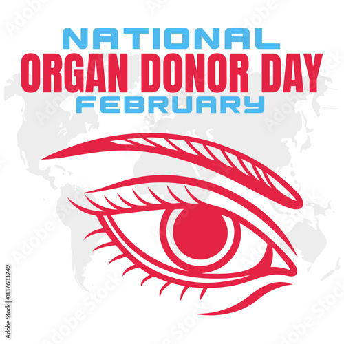 NATIONAL ORGAN DONOR DAY Vector Illustration for post background