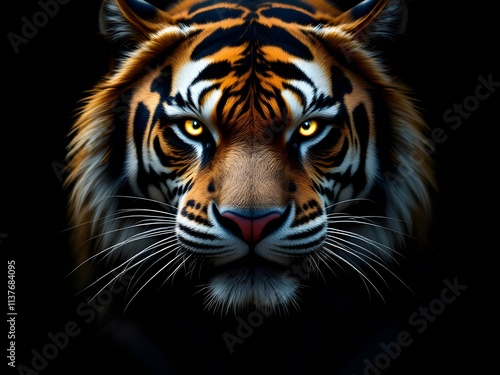 Eyes of the Night: A Powerful Tiger Stare