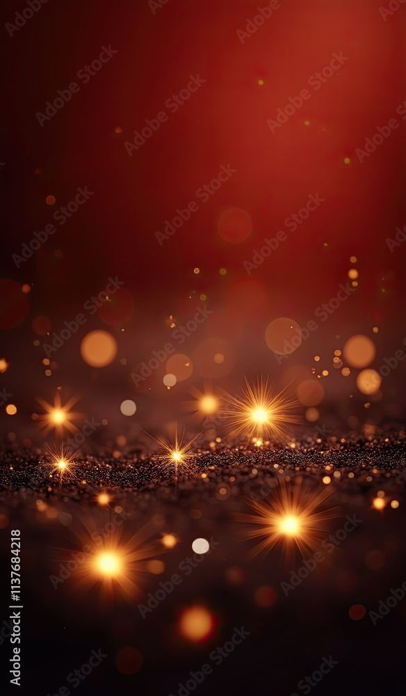 Obraz premium A mesmerizing scene of glowing stars scattered across a dark textured surface