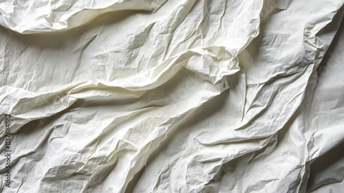 Wallpaper Mural white crumpled and creased glued wrinkled paper poster picture Torontodigital.ca