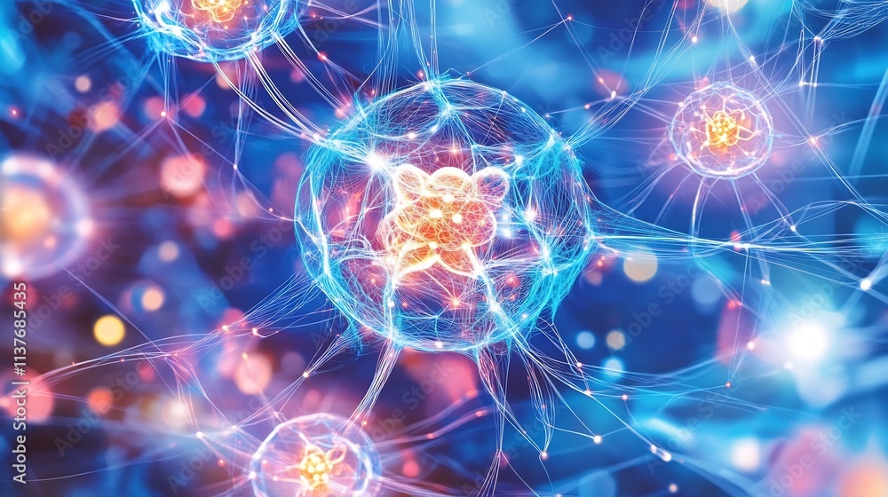 Intricate Neural Network Connections Shimmering with Vibrant Electrified Energy Intricate Neural Network Connections Shimmering with Vibrant Electrified Energy