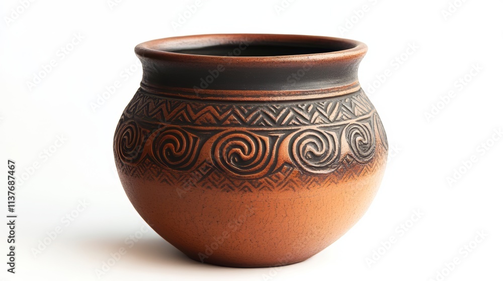 Intricate Hand-Painted Ceramic Pot with Traditional Design Intricate Hand-Painted Ceramic Pot with Traditional Design
