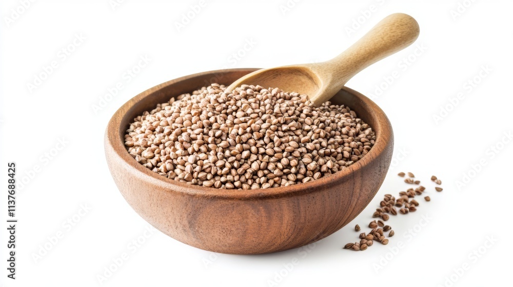 Wooden Bowl Filled with Buckwheat Seeds - Healthy Grains for a Nutritious Diet Wooden Bowl Filled with Buckwheat Seeds - Healthy Grains for a Nutritious Diet