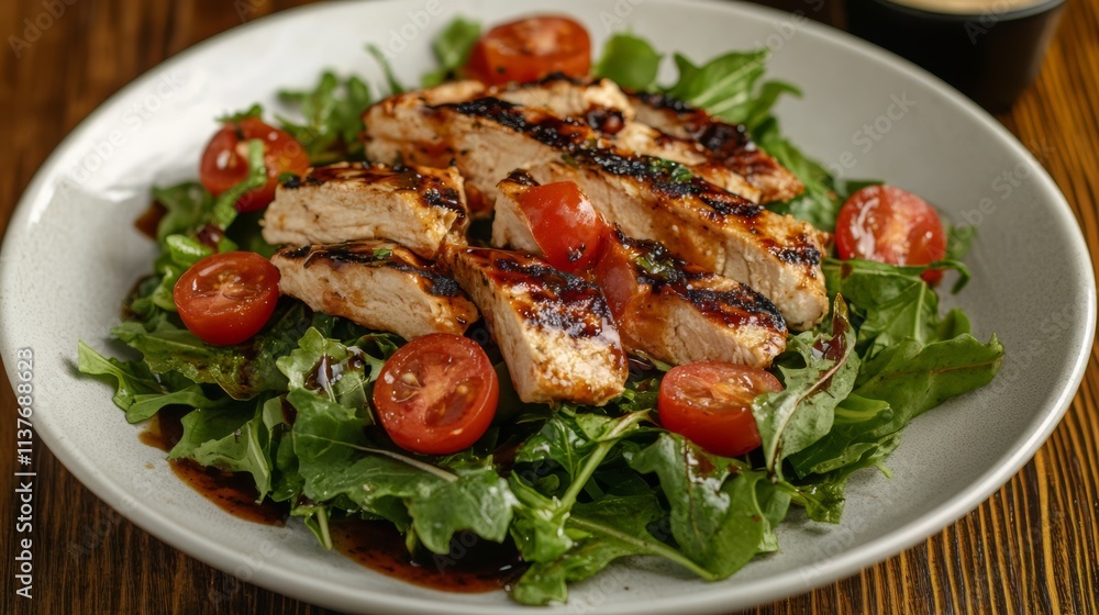 Grilled Chicken Salad with Cherry Tomatoes - A Flavorful and Healthy Meal Grilled Chicken Salad with Cherry Tomatoes - A Flavorful and Healthy Meal