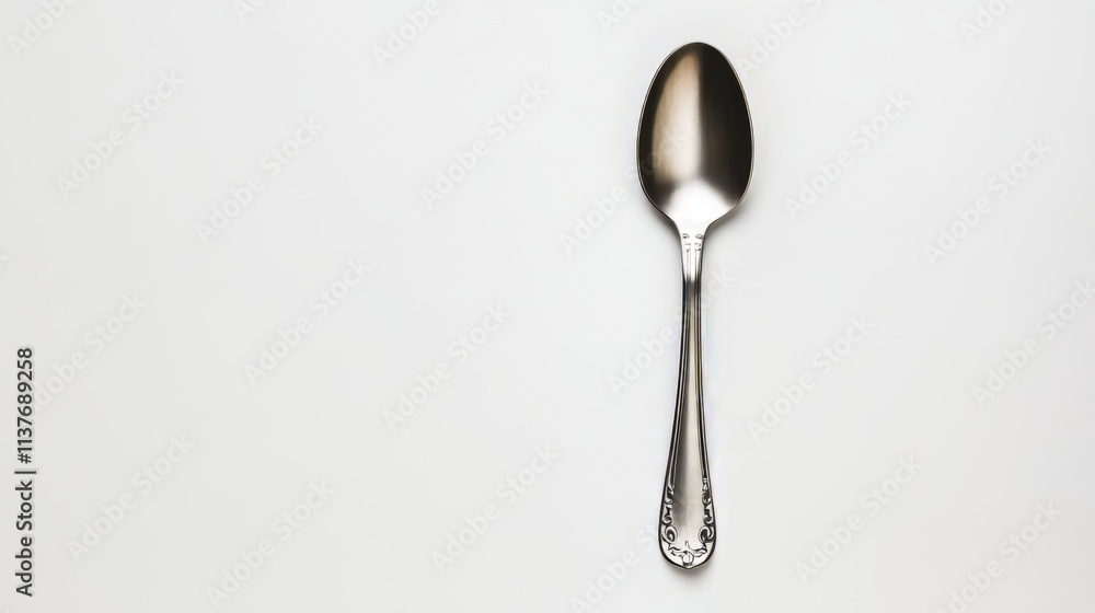 Elegant Silver Spoon, Perfect for Dining Elegant Silver Spoon, Perfect for Dining