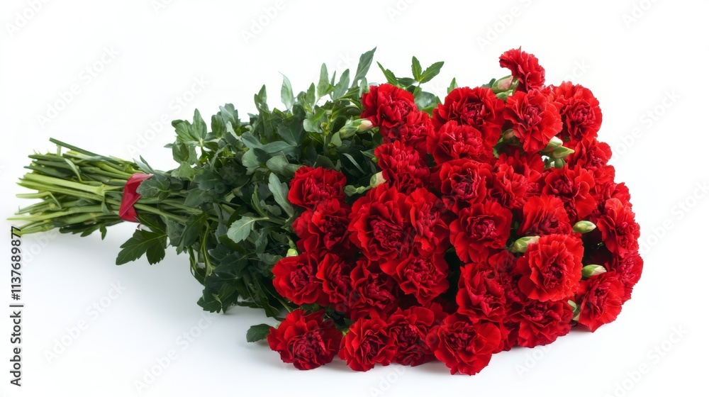 Stunning Red Carnation Bouquet - A Gift of Love and Beauty Stunning Red Carnation Bouquet - A Gift of Love and Beauty