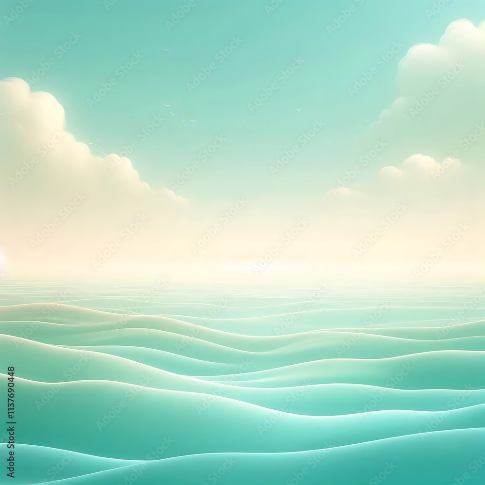 Obraz premium A mint pastel color background image