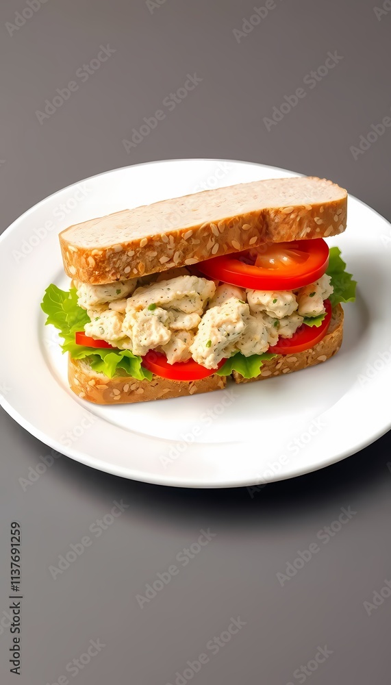 Tuna Sandwich with Fresh Ingredients for Healthy Lunch Tuna Sandwich with Fresh Ingredients for Healthy Lunch
