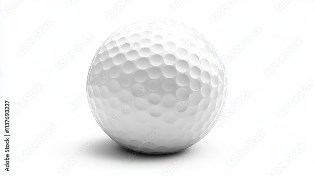Golf Ball Close-up: A Simple, White, Dimpled Sphere Golf Ball Close-up: A Simple, White, Dimpled Sphere