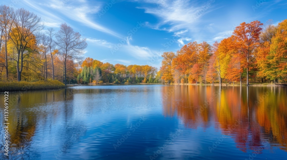Autumn reflections on a serene lake nature landscape tranquil environment peaceful viewpoint seasonal beauty Autumn reflections on a serene lake nature landscape tranquil environment peaceful viewpoint seasonal beauty